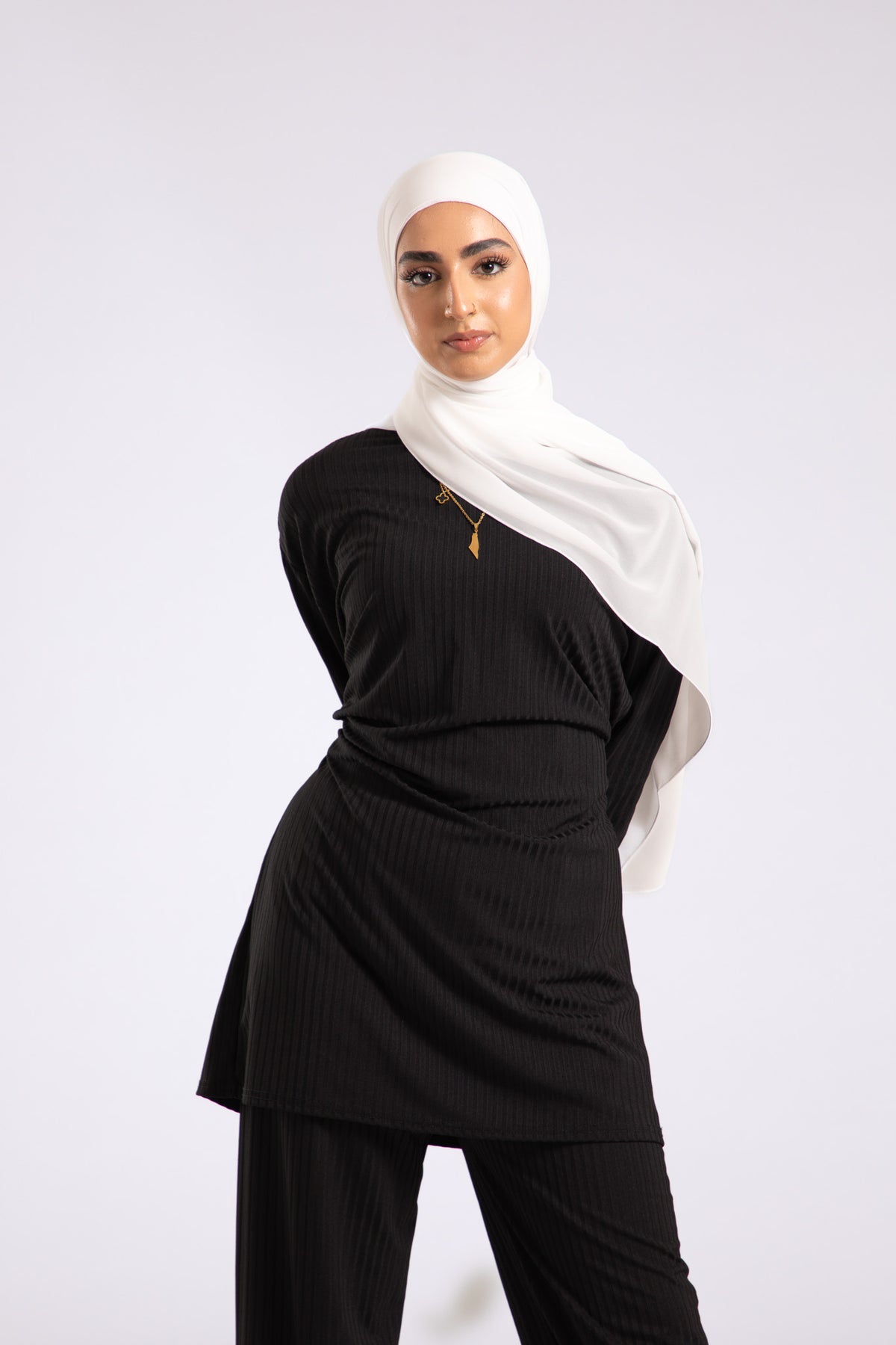 White Crepe Chiffon Hijab