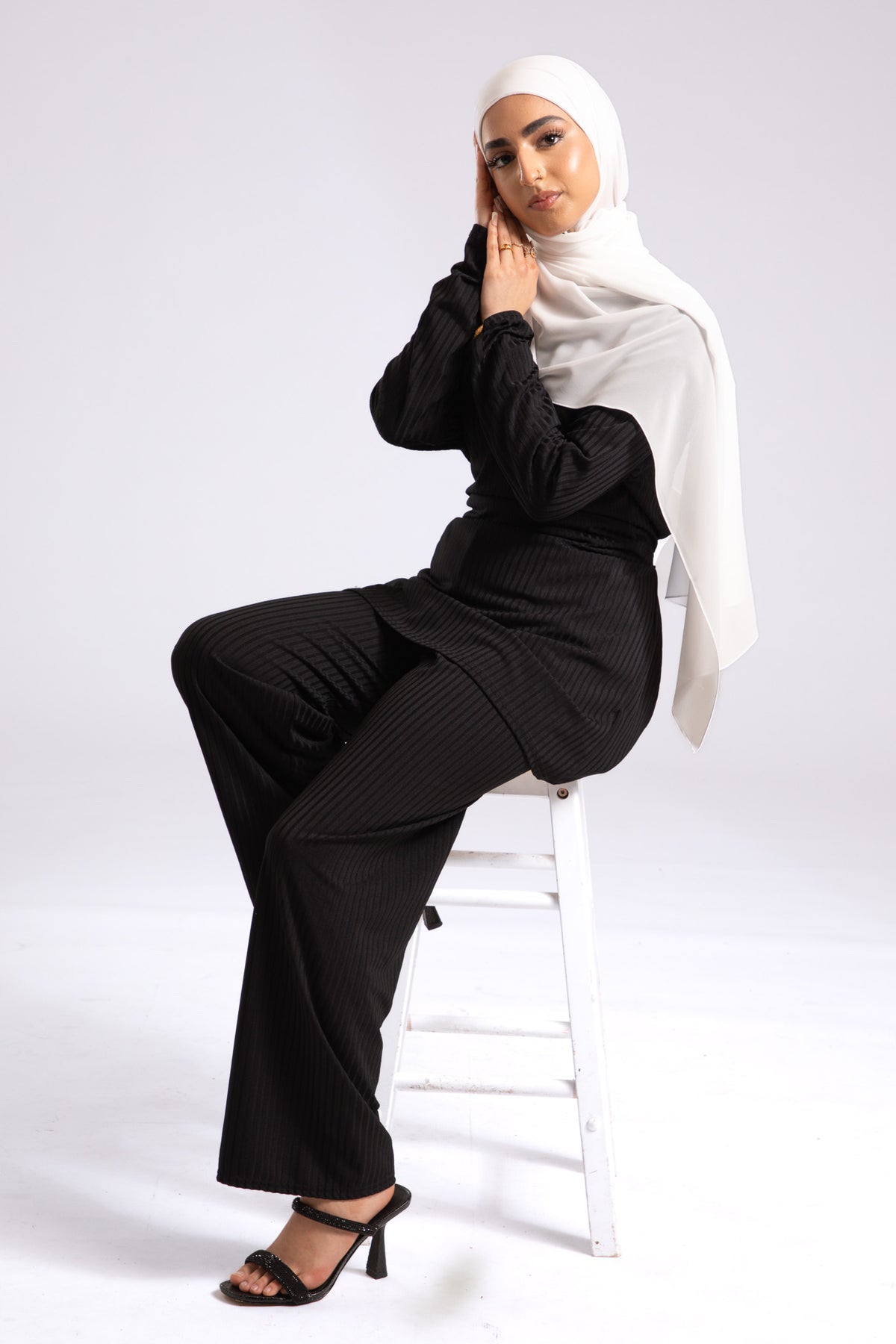 White Crepe Chiffon Hijab