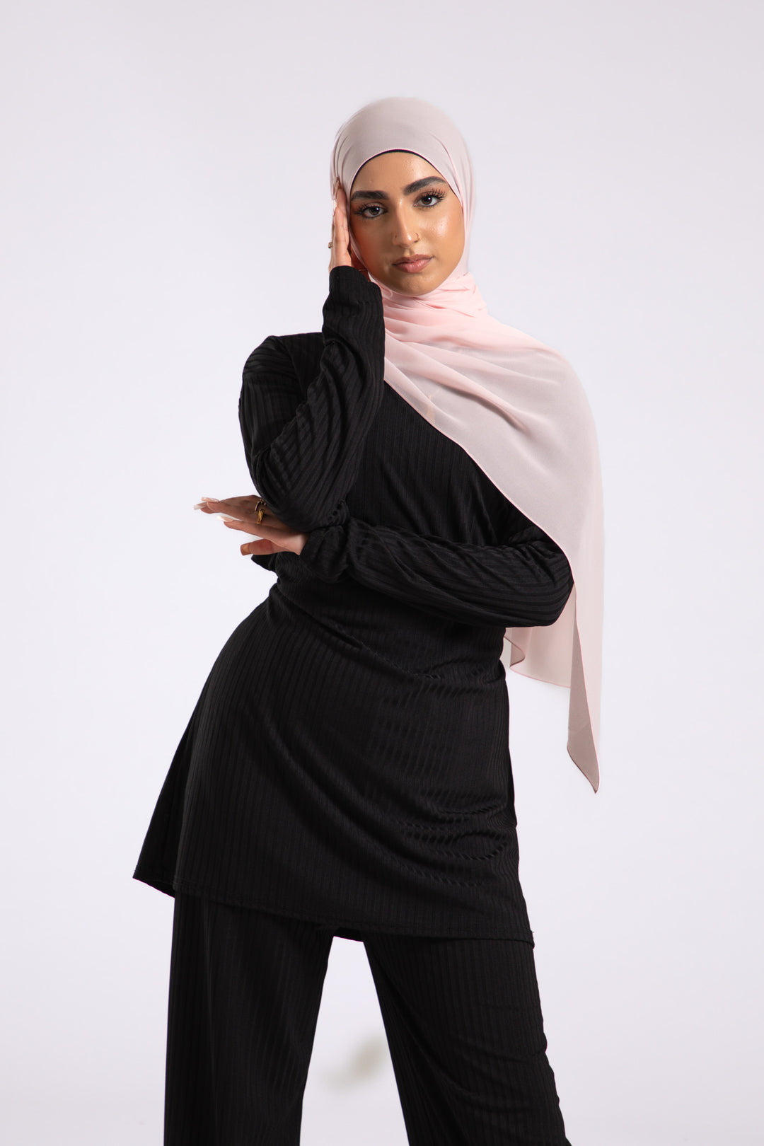 Meringue Rosette Crepe Chiffon Hijab