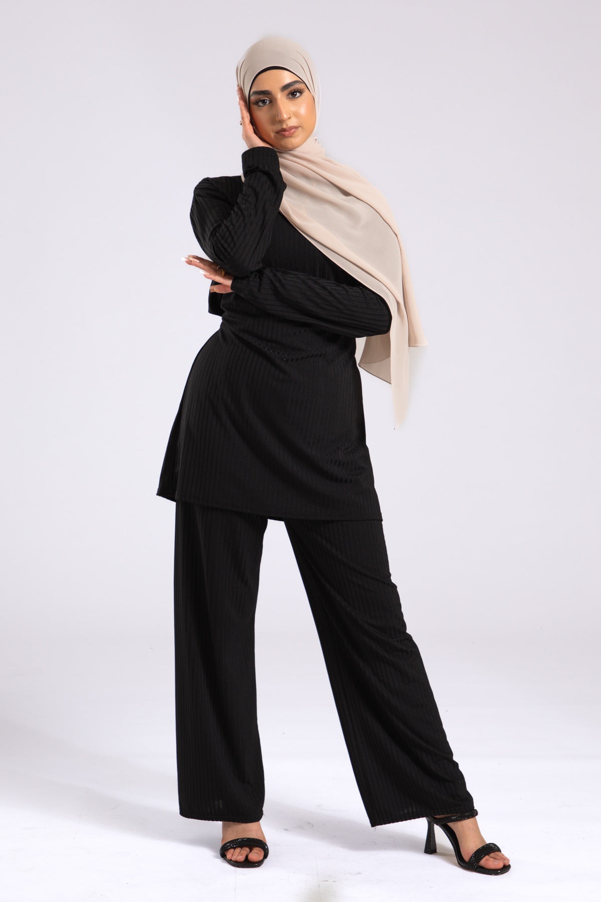 Sand Beige Crepe Chiffon Hijab