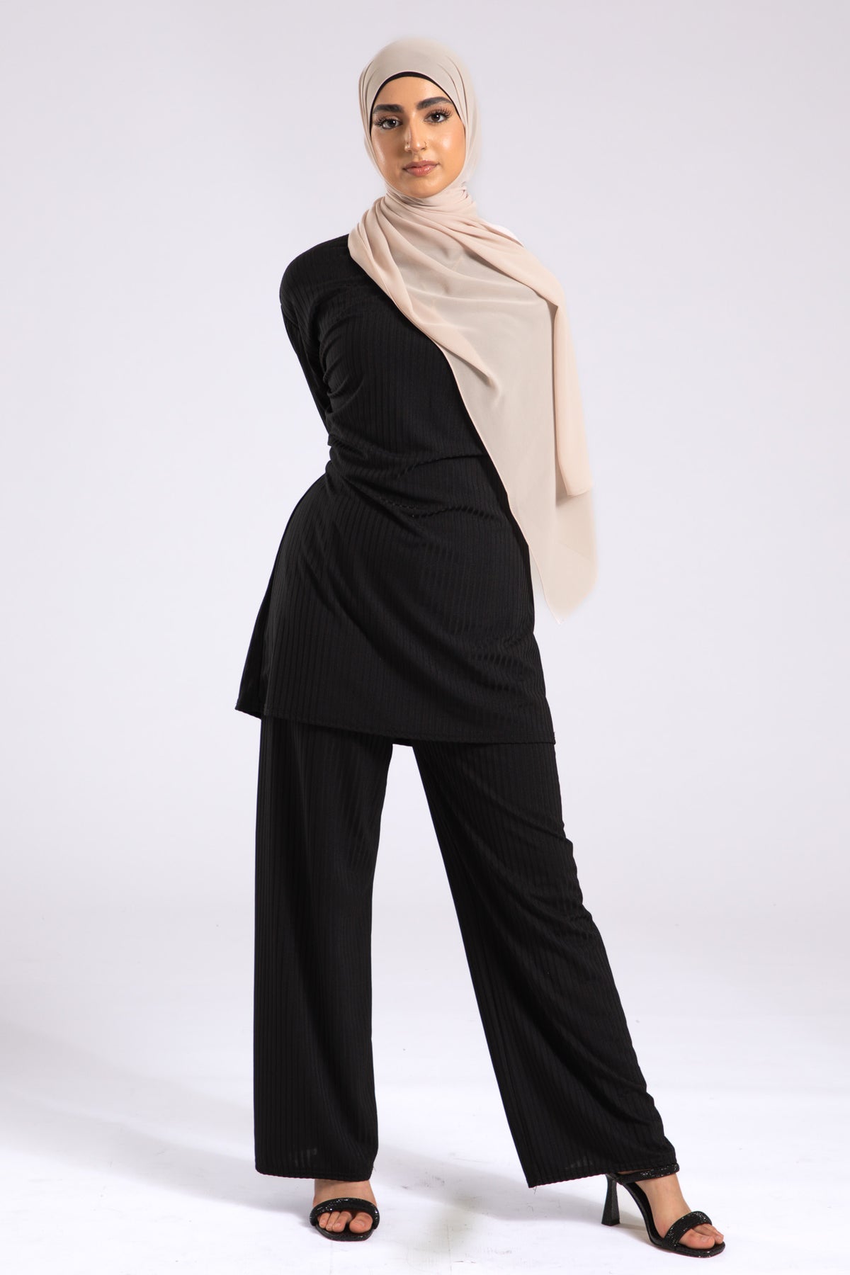 Sand Beige Crepe Chiffon Hijab