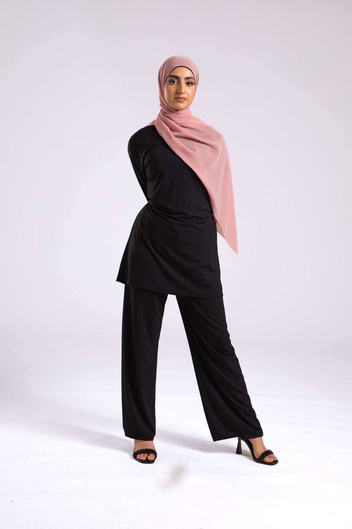  Watermelon Blush Crepe Chiffon Hijab
