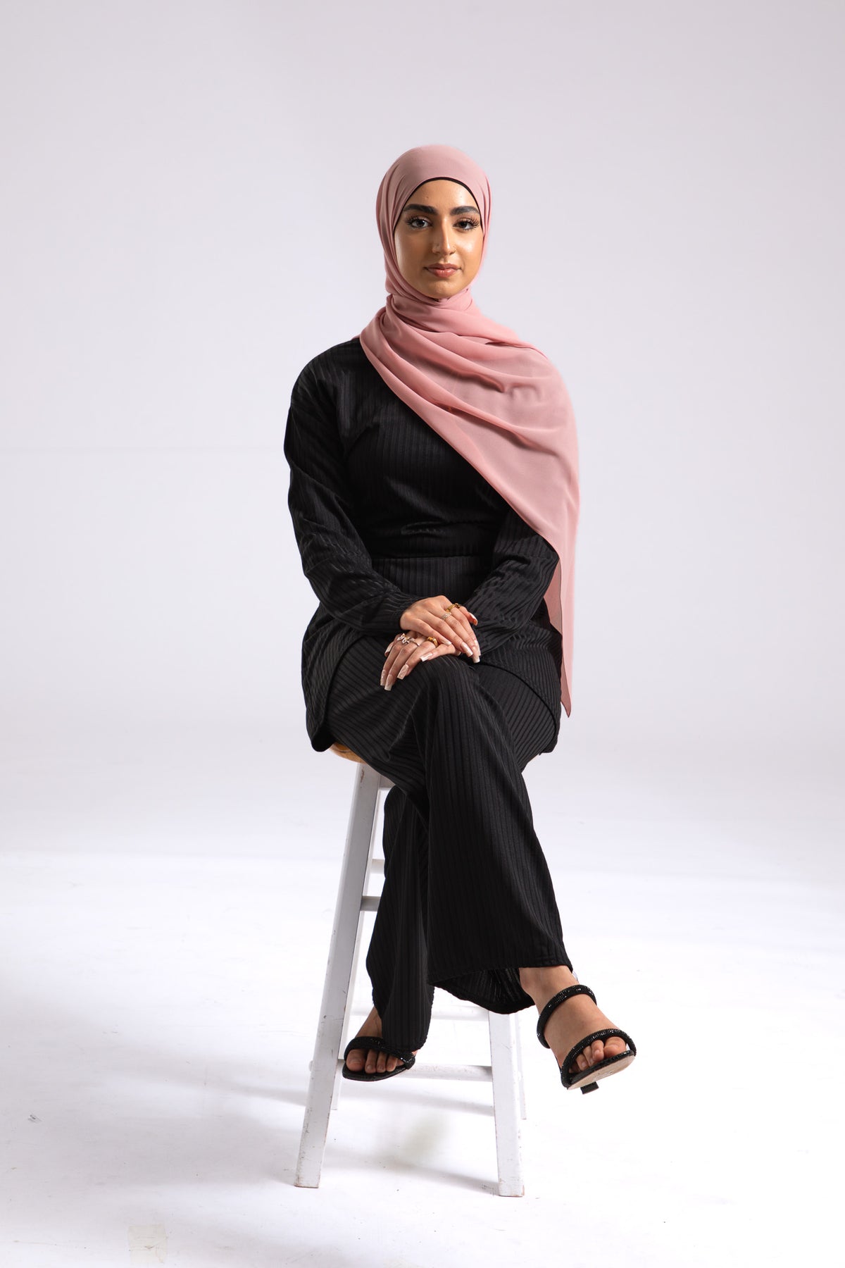  Watermelon Blush Crepe Chiffon Hijab