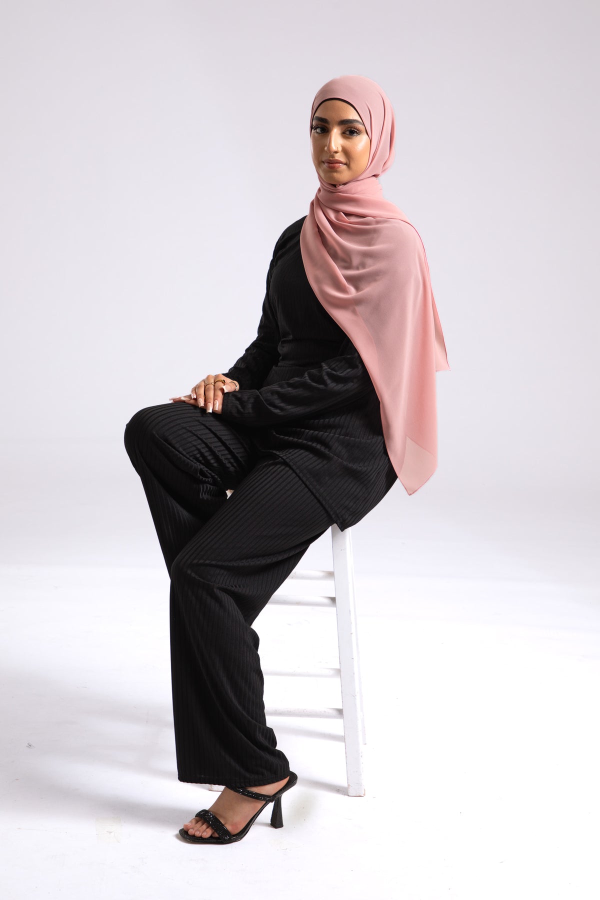  Watermelon Blush Crepe Chiffon Hijab