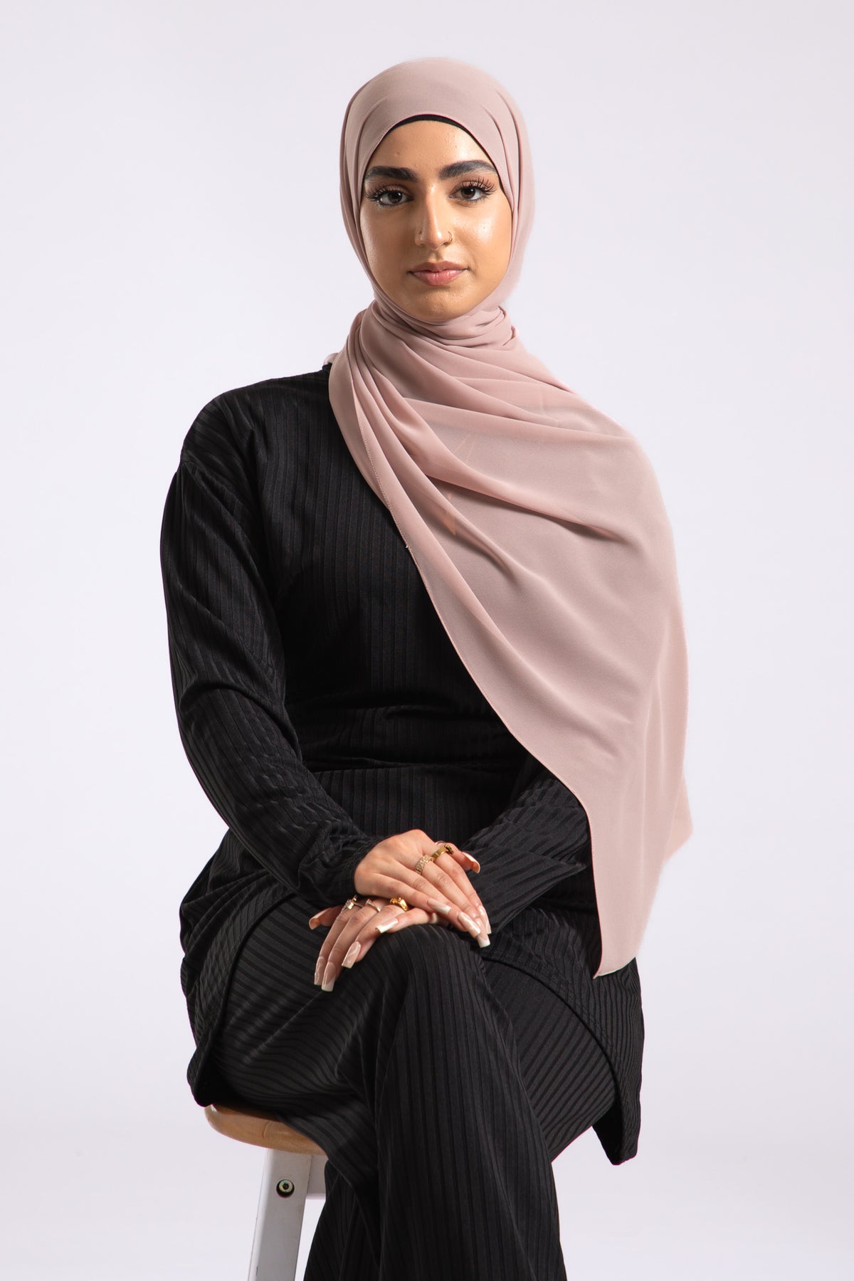 Nude Crepe Chiffon Hijab