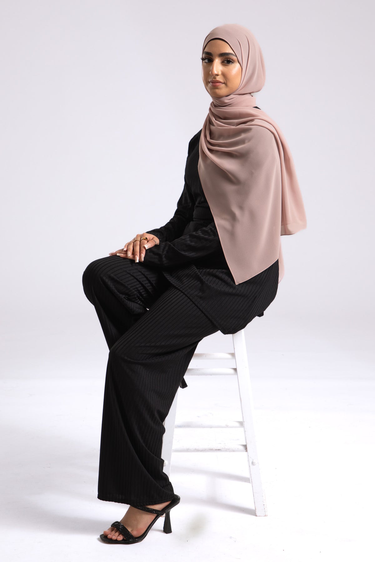 Nude Crepe Chiffon Hijab