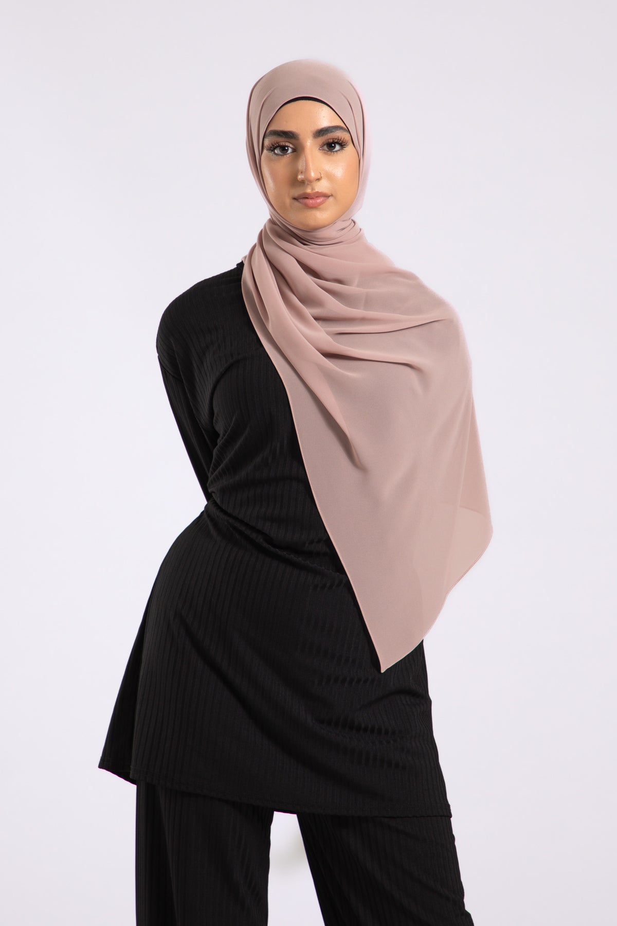 Nude Crepe Chiffon Hijab