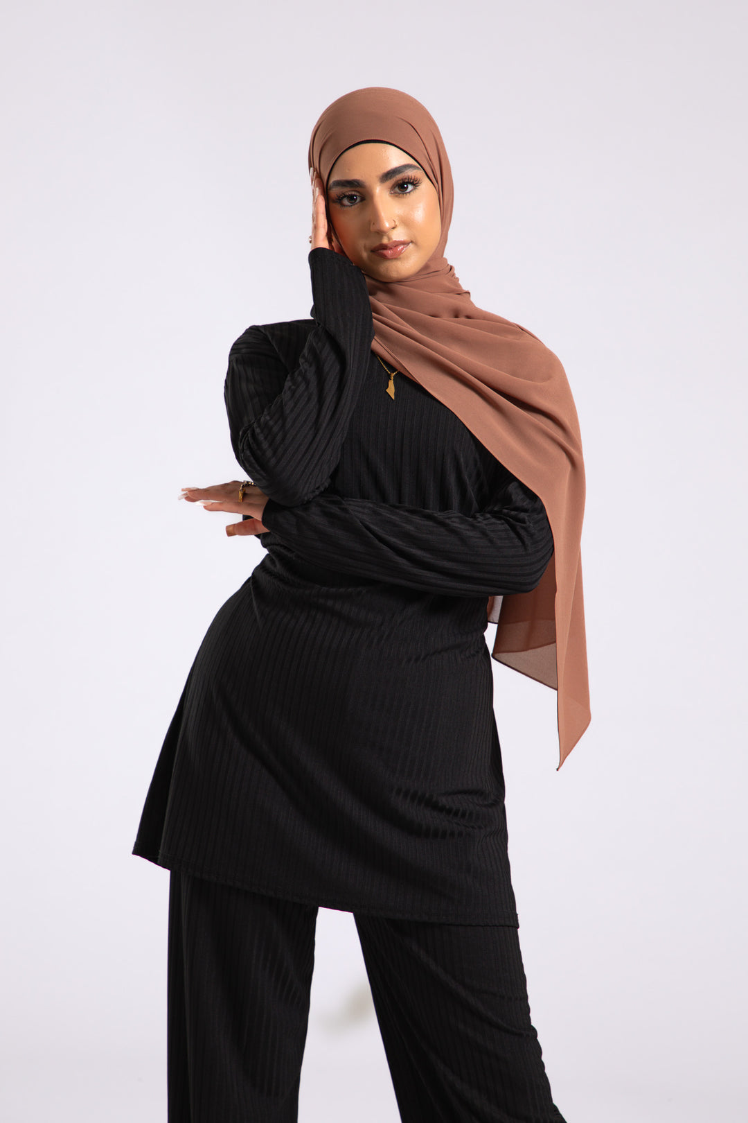 Sandalwood Crepe Chiffon Hijab