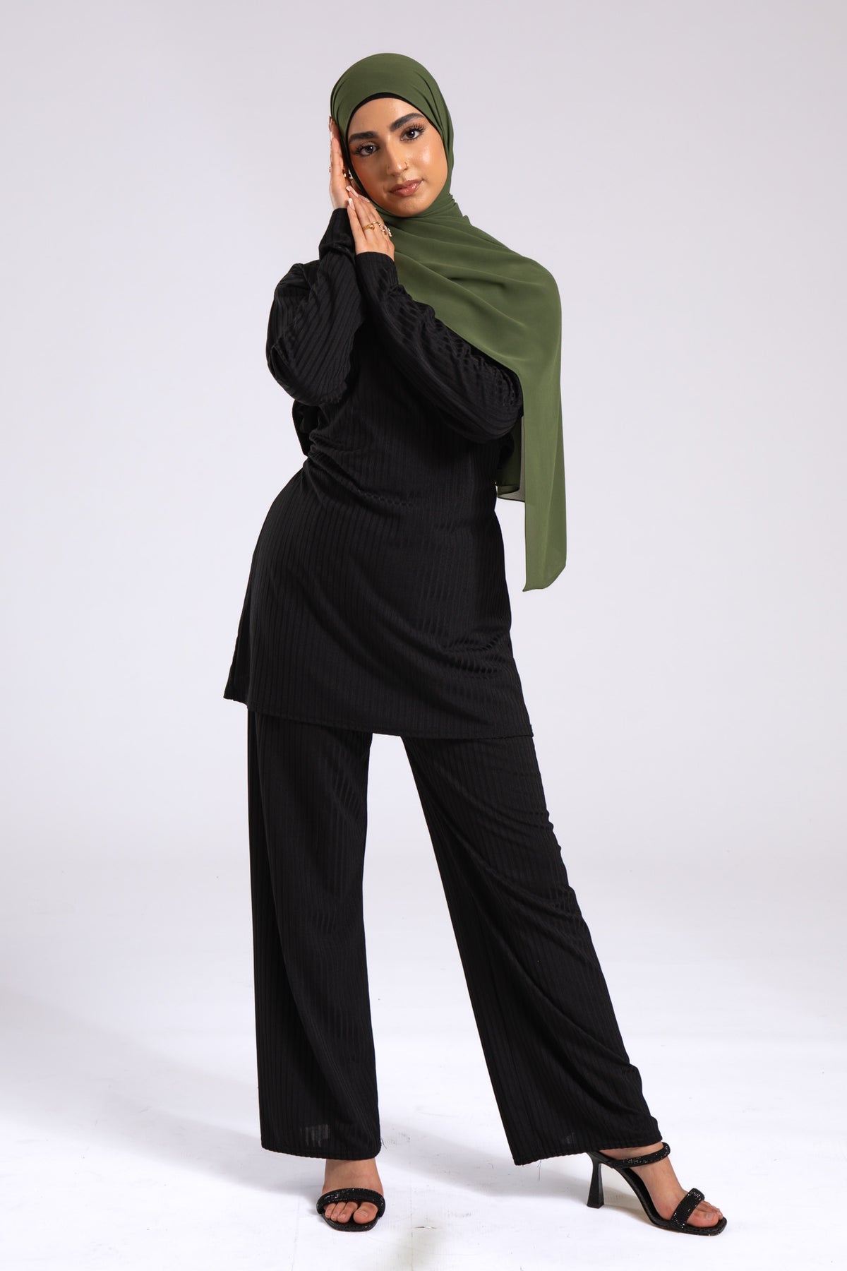 Olive Crepe Chiffon Hijab