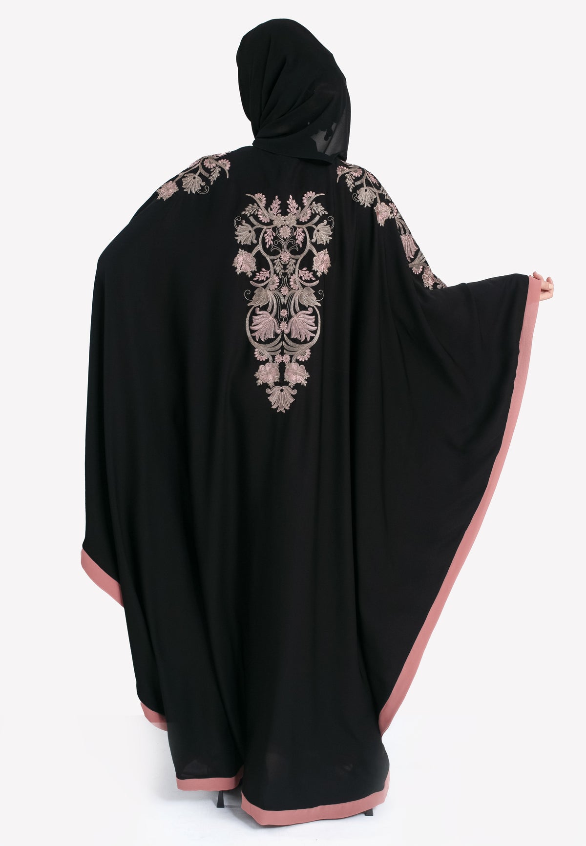 Luxury Floral Embroidered Batwing Farasha (Premium) Hayah Al-Muslimah