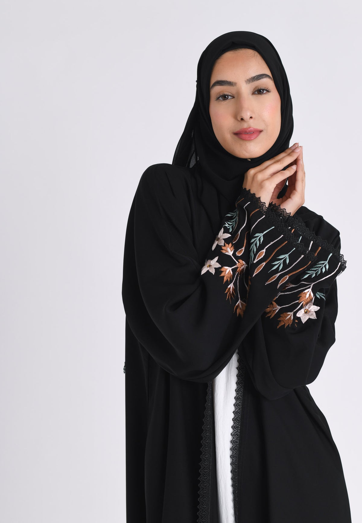 Floral Bloom Sleeves Kimono Abaya