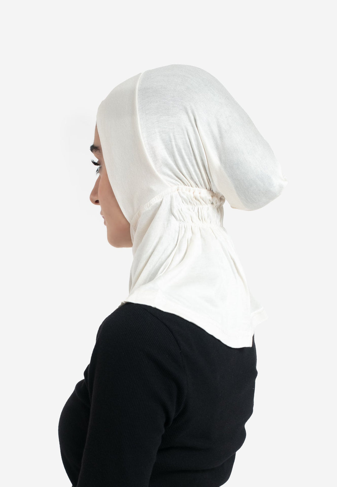 Full Coverage Hijab Cap - Cream