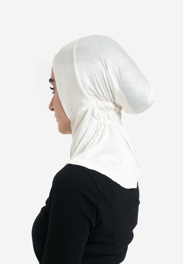 Full Coverage Hijab Cap - Cream