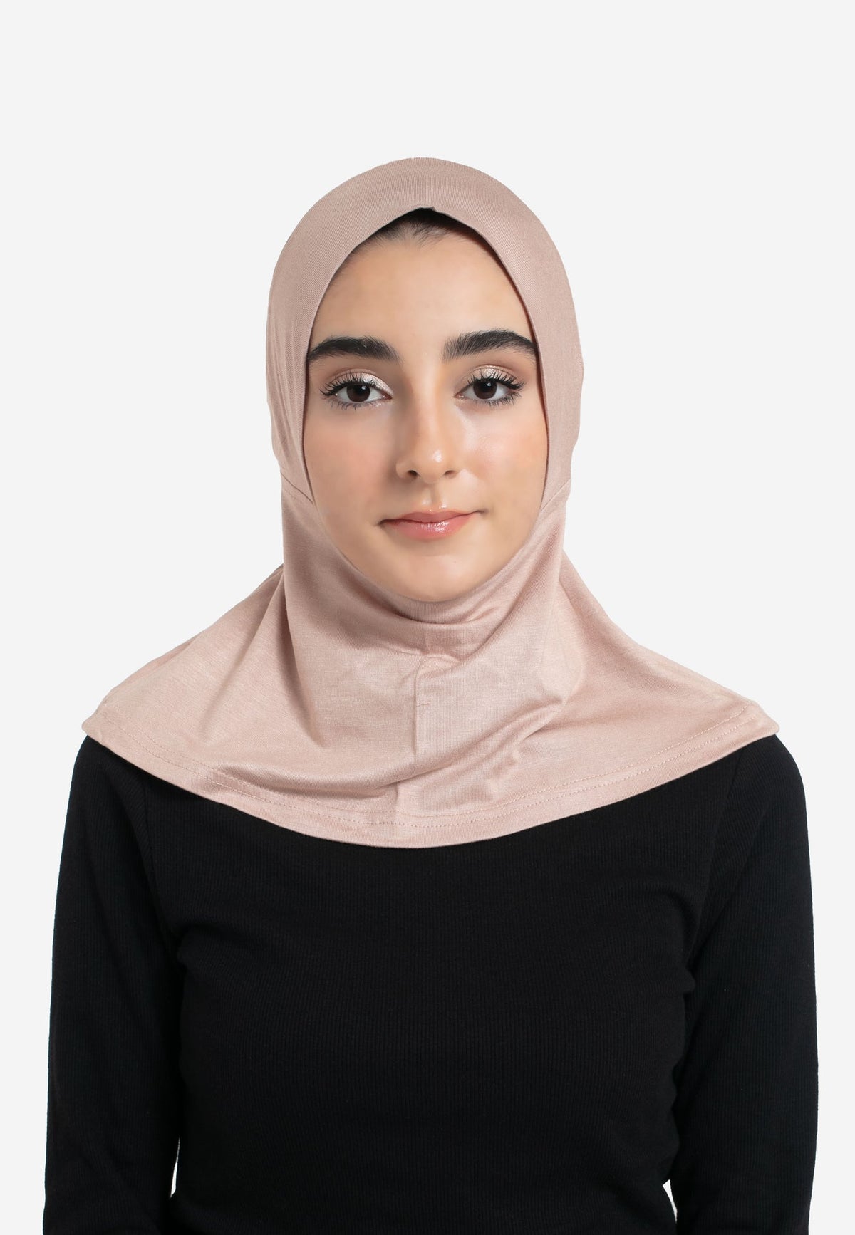Latte Full Coverage Hijab Cap - Front