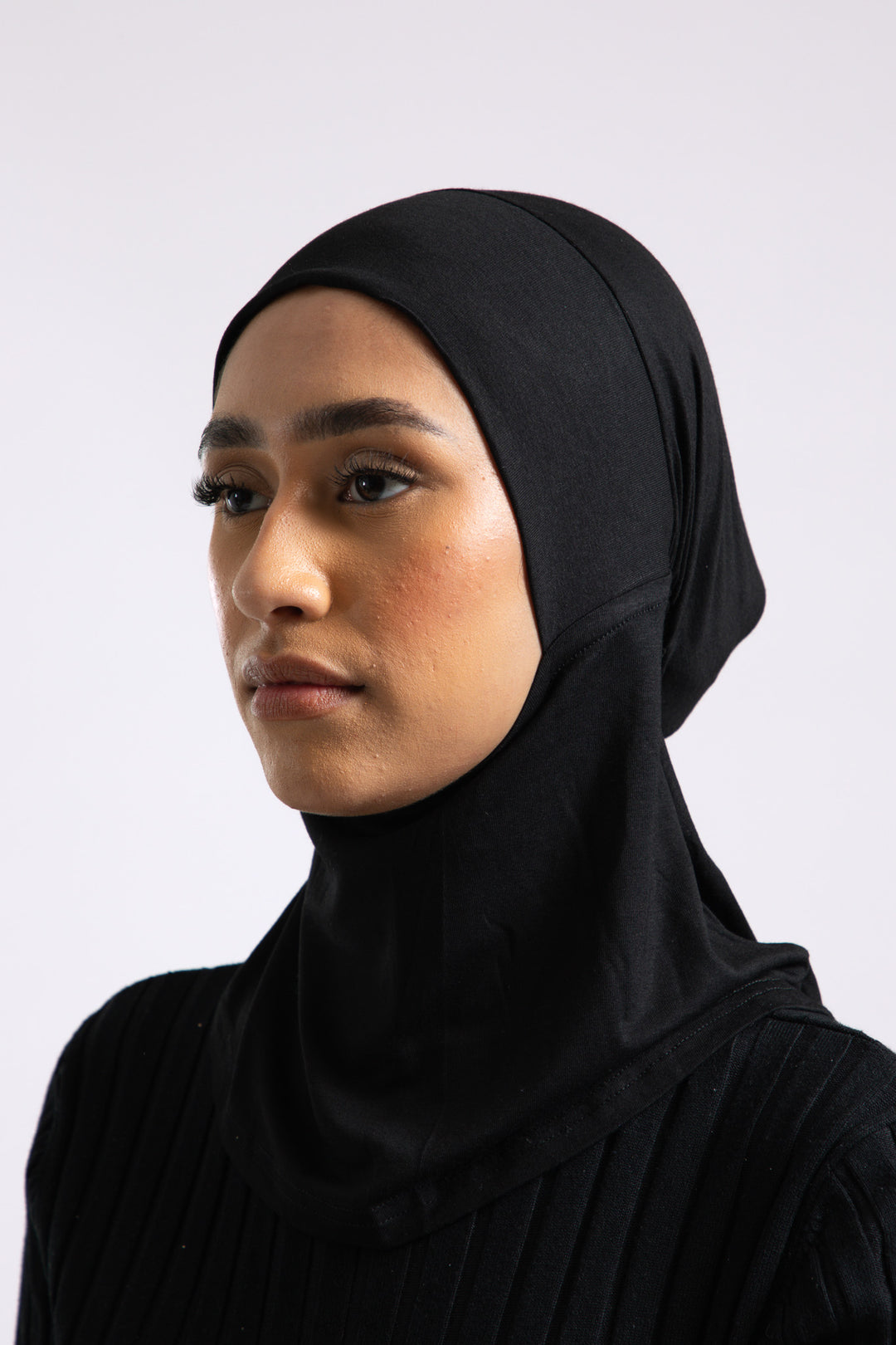 Full Coverage Hijab Cap - Black