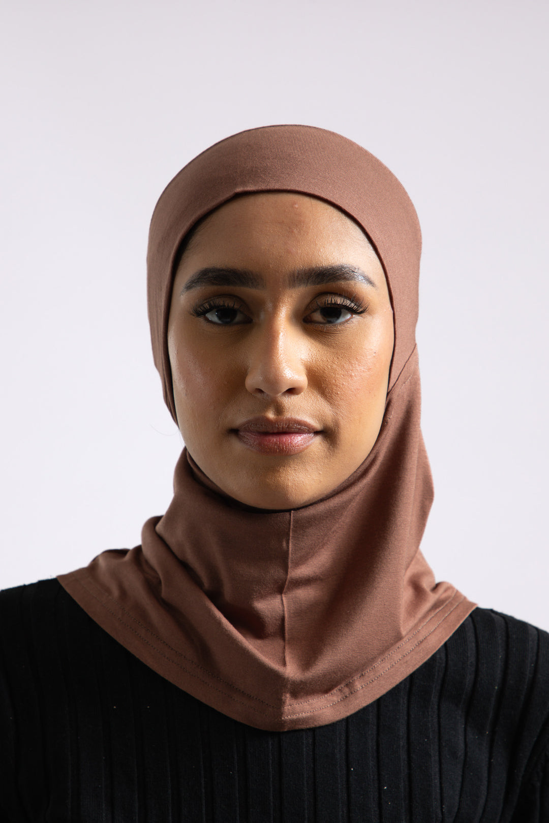 Full Coverage Hijab Cap - Chocolate Truffle
