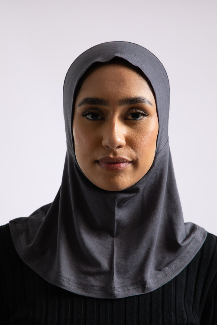 Full Coverage Hijab Cap - Fossil Grey