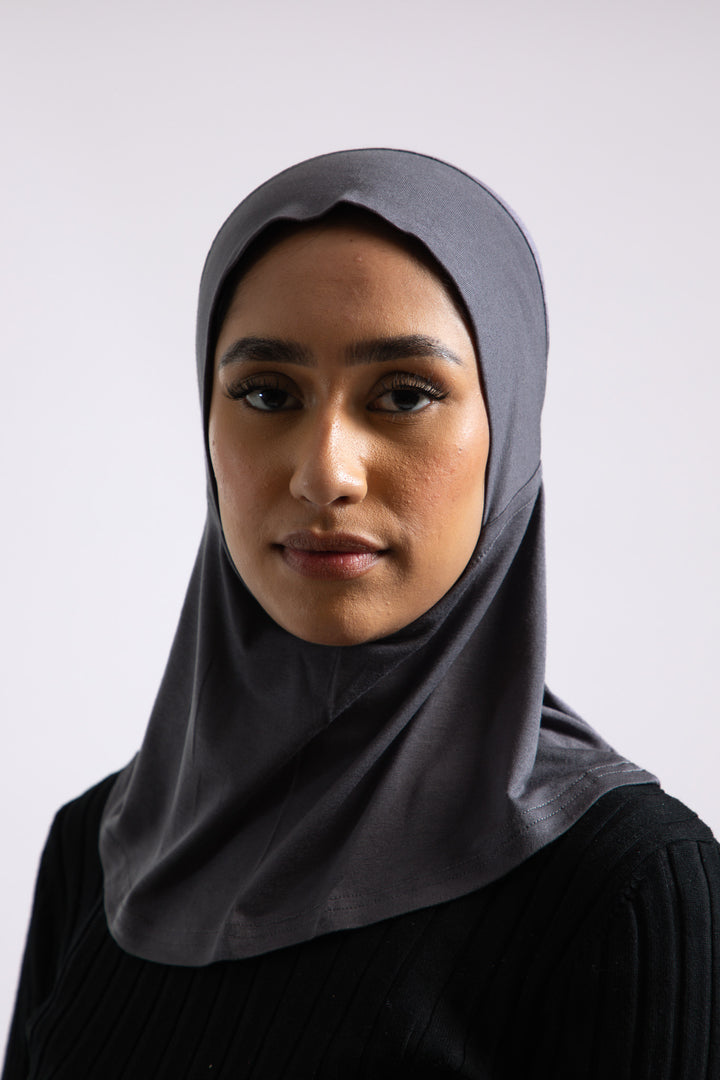 Full Coverage Hijab Cap - Fossil Grey