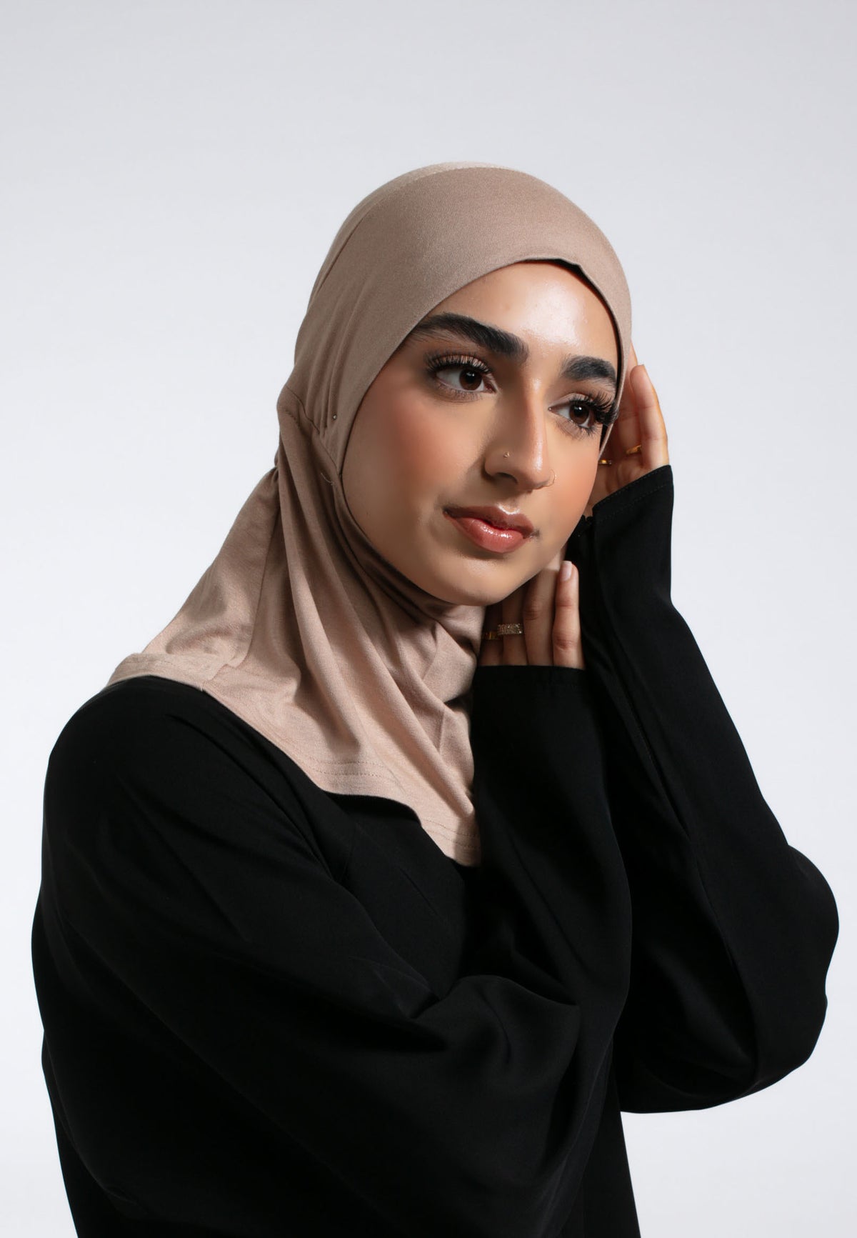 Full Coverage Hijab Cap - Macchiato