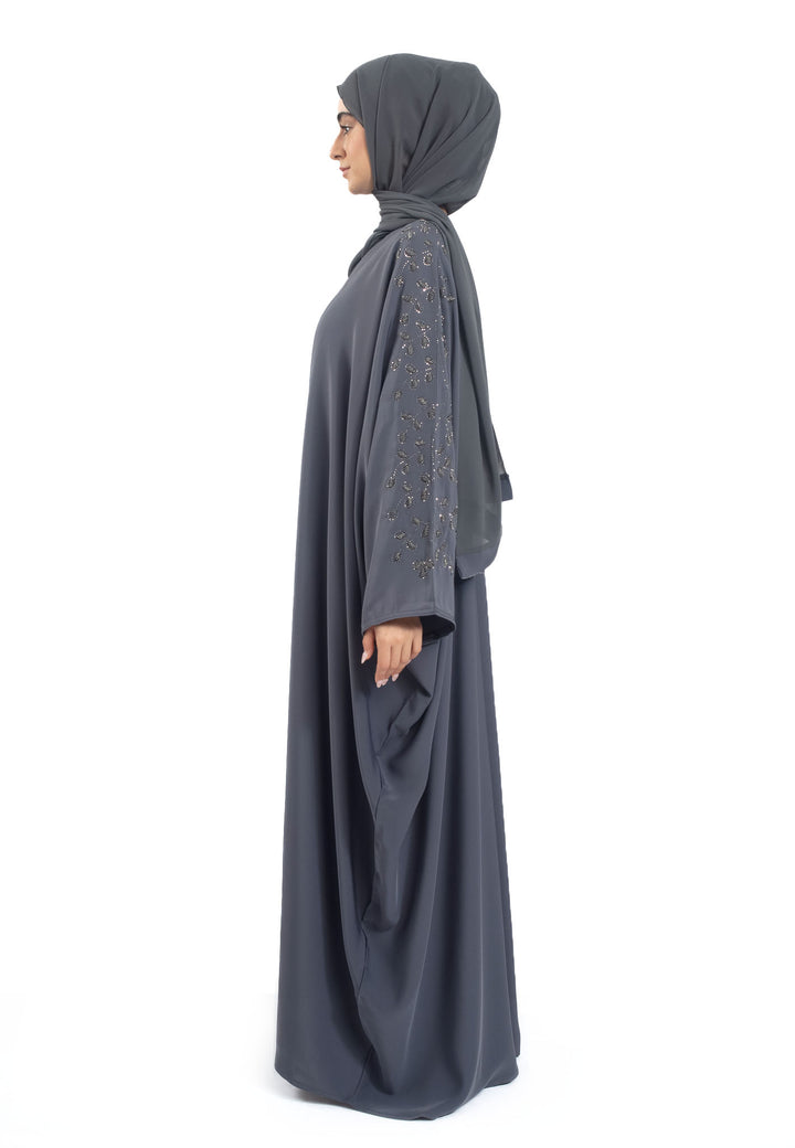  Charcoal Grey Batwing Farasha