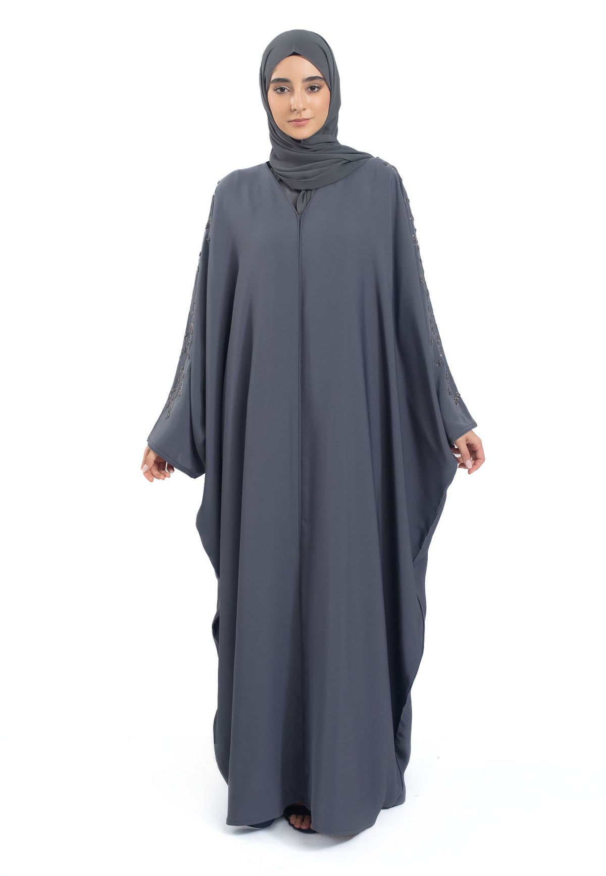 Charcoal Grey Batwing Farasha