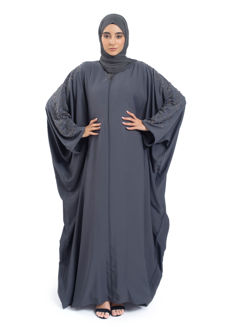 Charcoal Grey Batwing Farasha