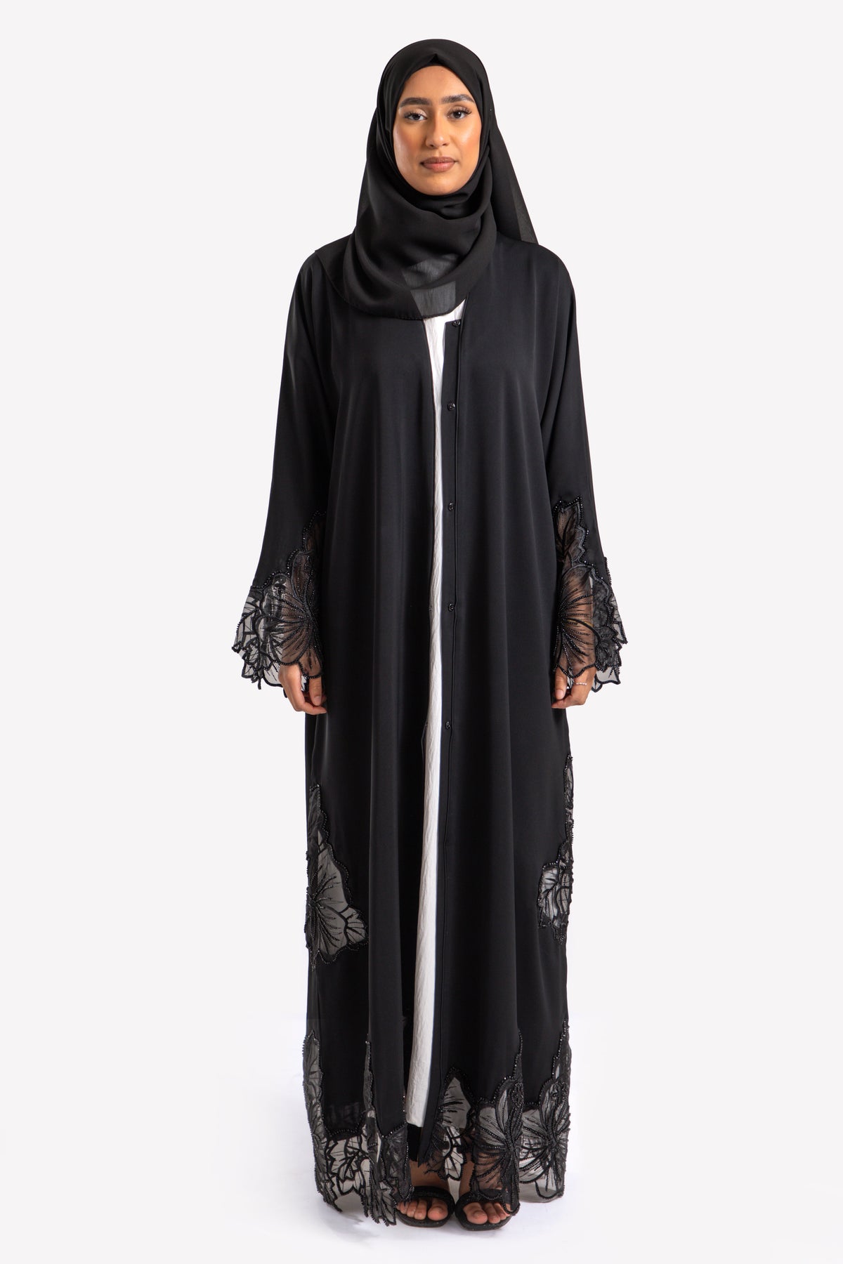 Khaleeji Open Abaya - Front