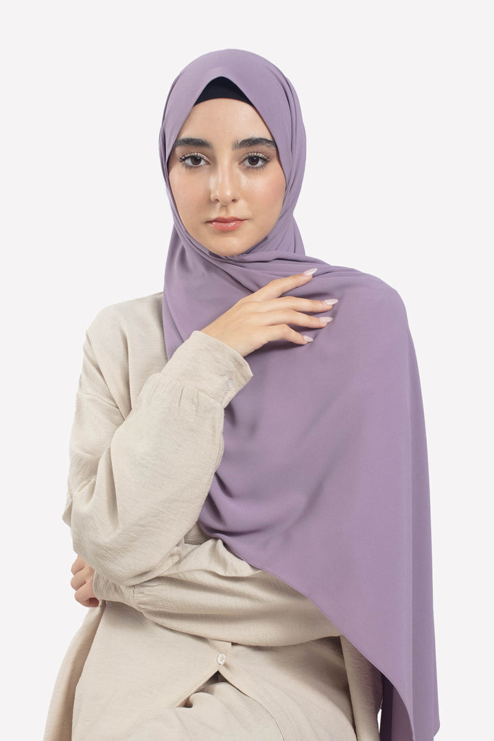 Lavender Georgette Hijab