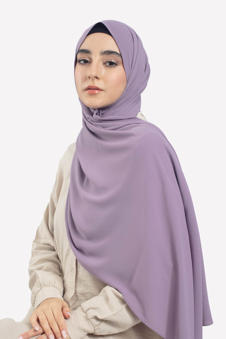 Lavender Georgette Hijab