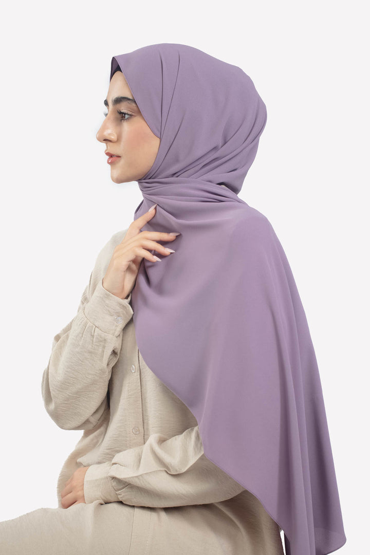 Lavender Georgette Hijab