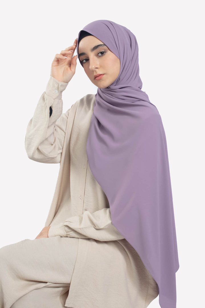 Lavender Georgette Hijab
