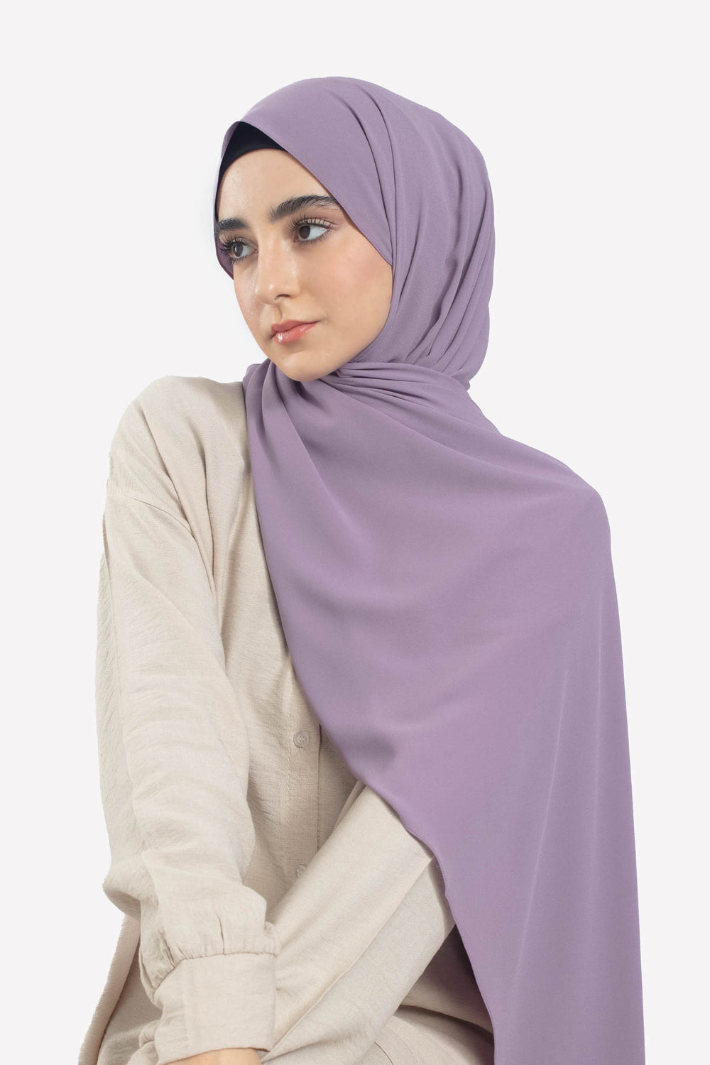 Lavender Georgette Hijab
