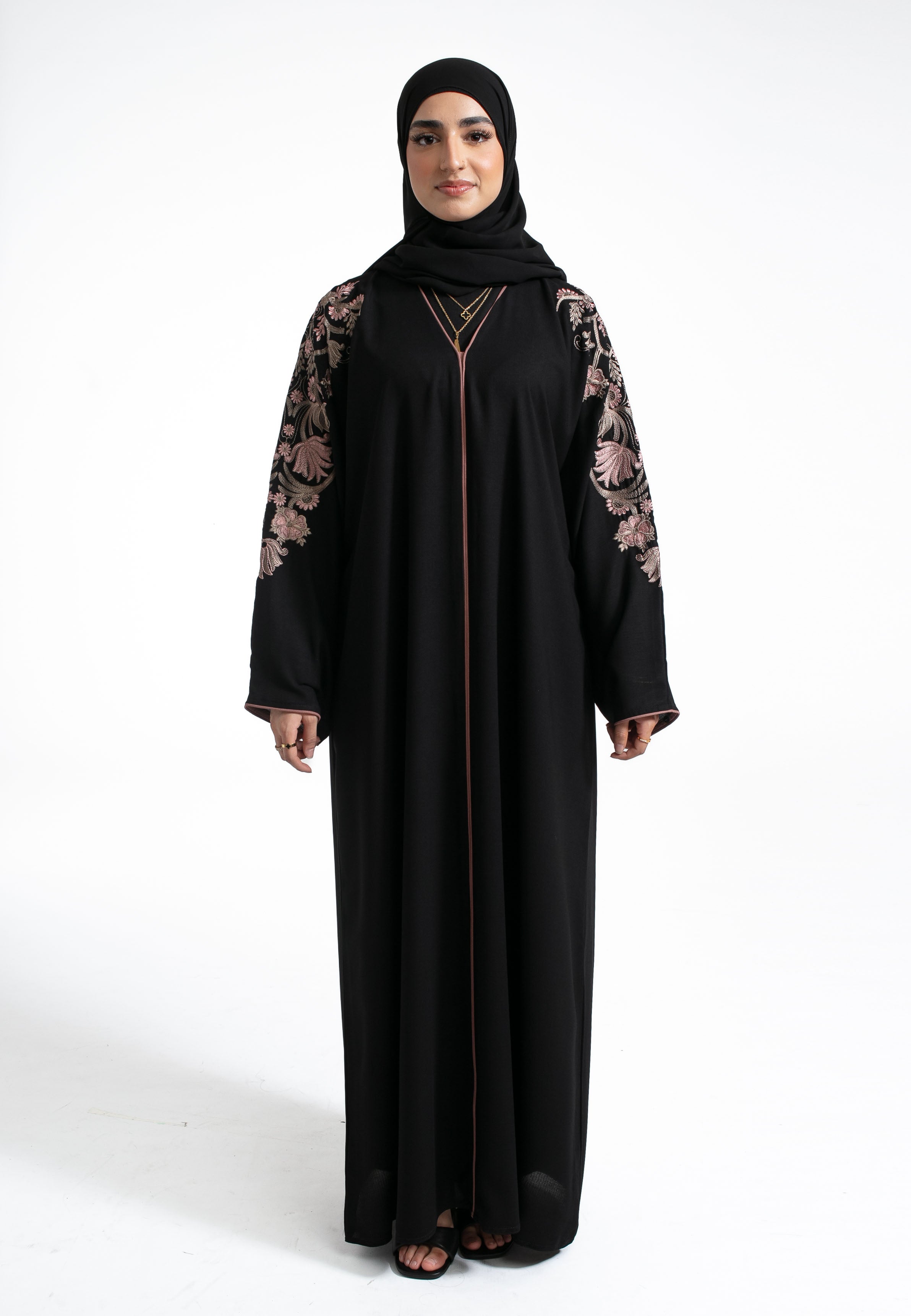 Luxury Floral Embroidered Closed Abaya Shop Stunning Abayas Online UK Hayah Al Muslimah