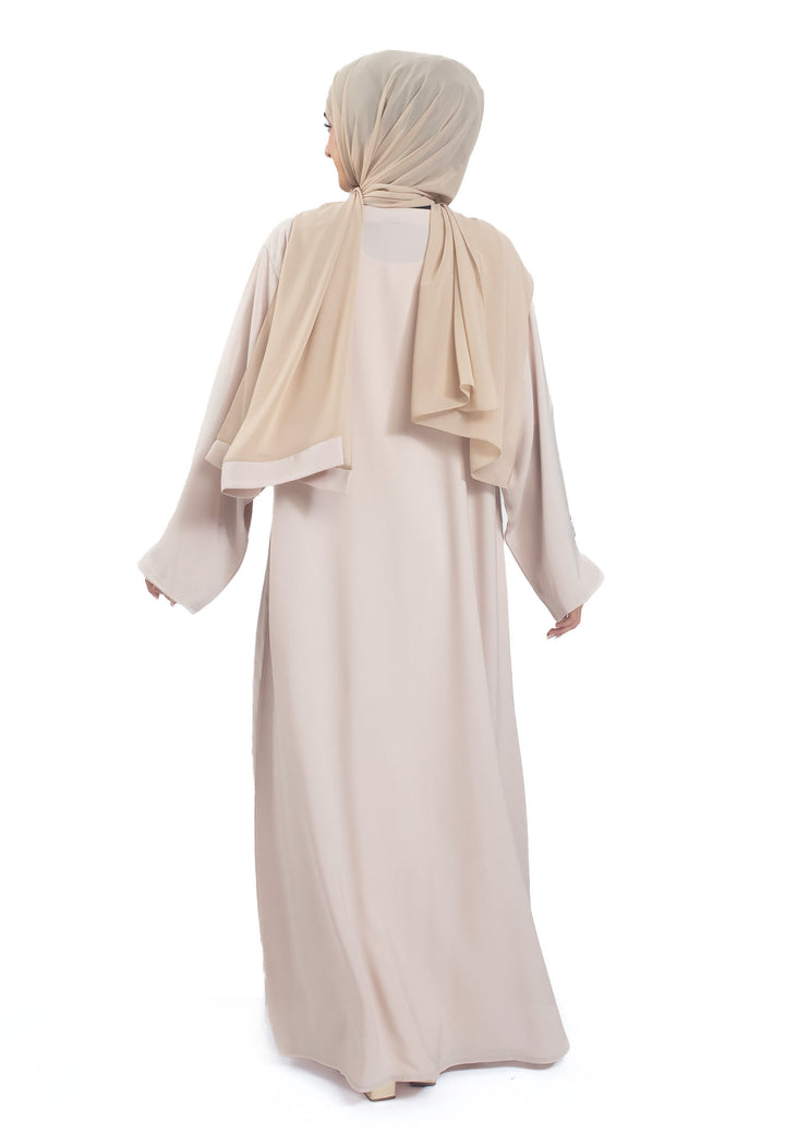 Back - Minimal Everyday Beige Abaya