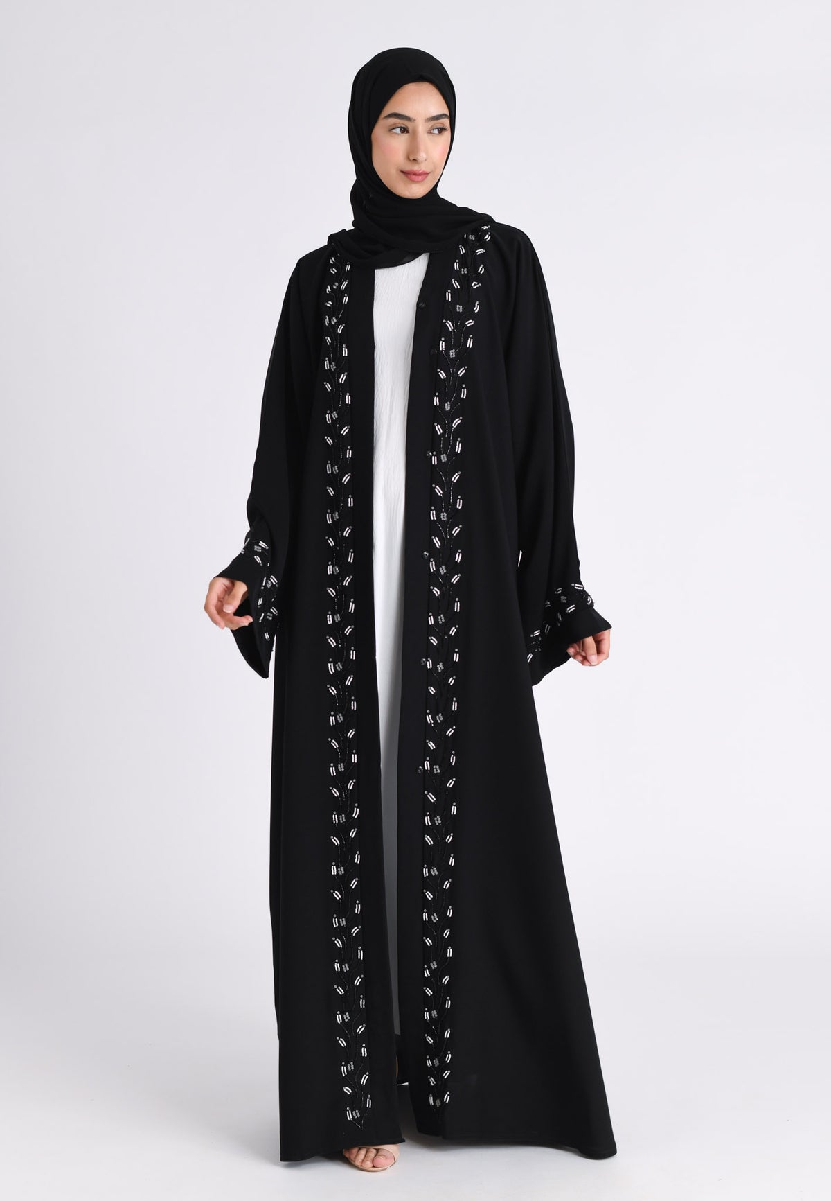 Moonlight Sonata Embellished Open Abaya