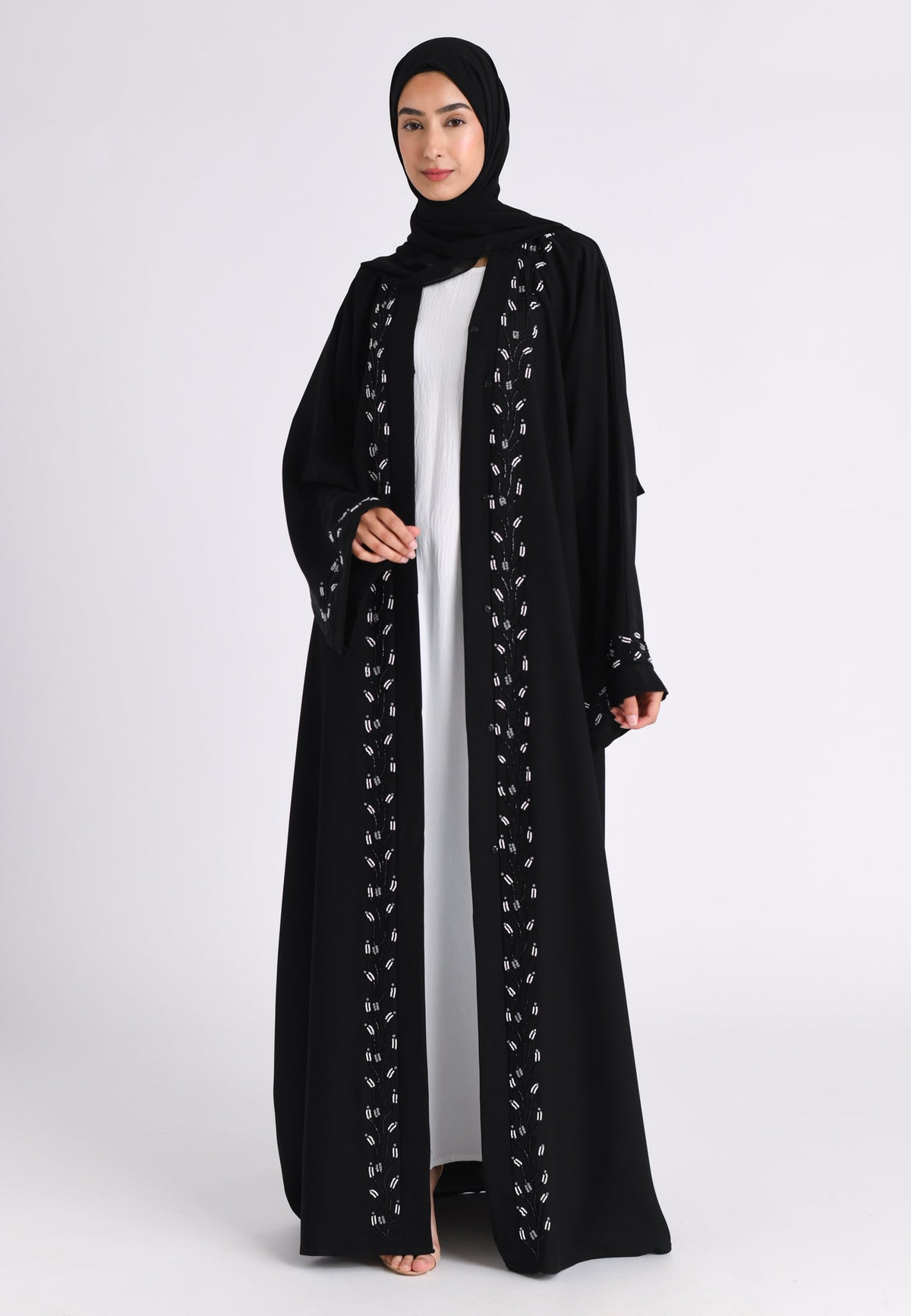 Moonlight Sonata Embellished Open Abaya