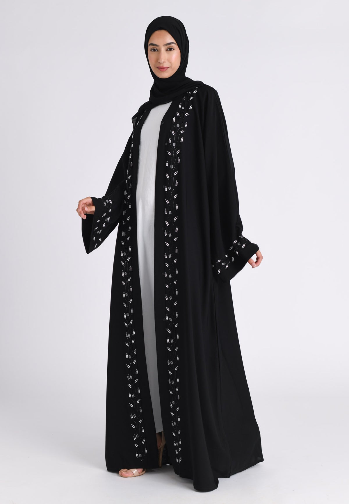 Moonlight Sonata Embellished Open Abaya