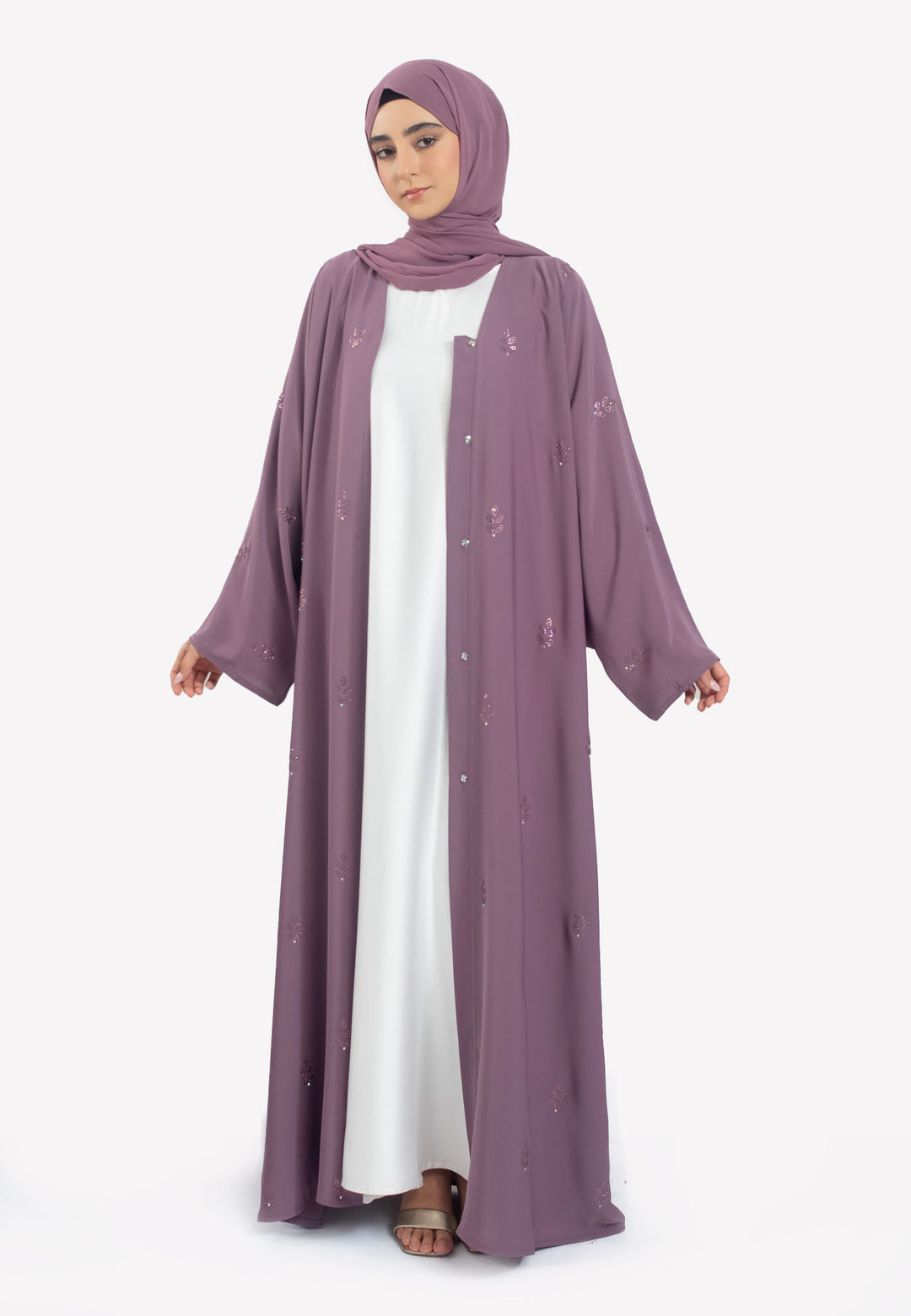 Mulberry Swarovski Open Abaya