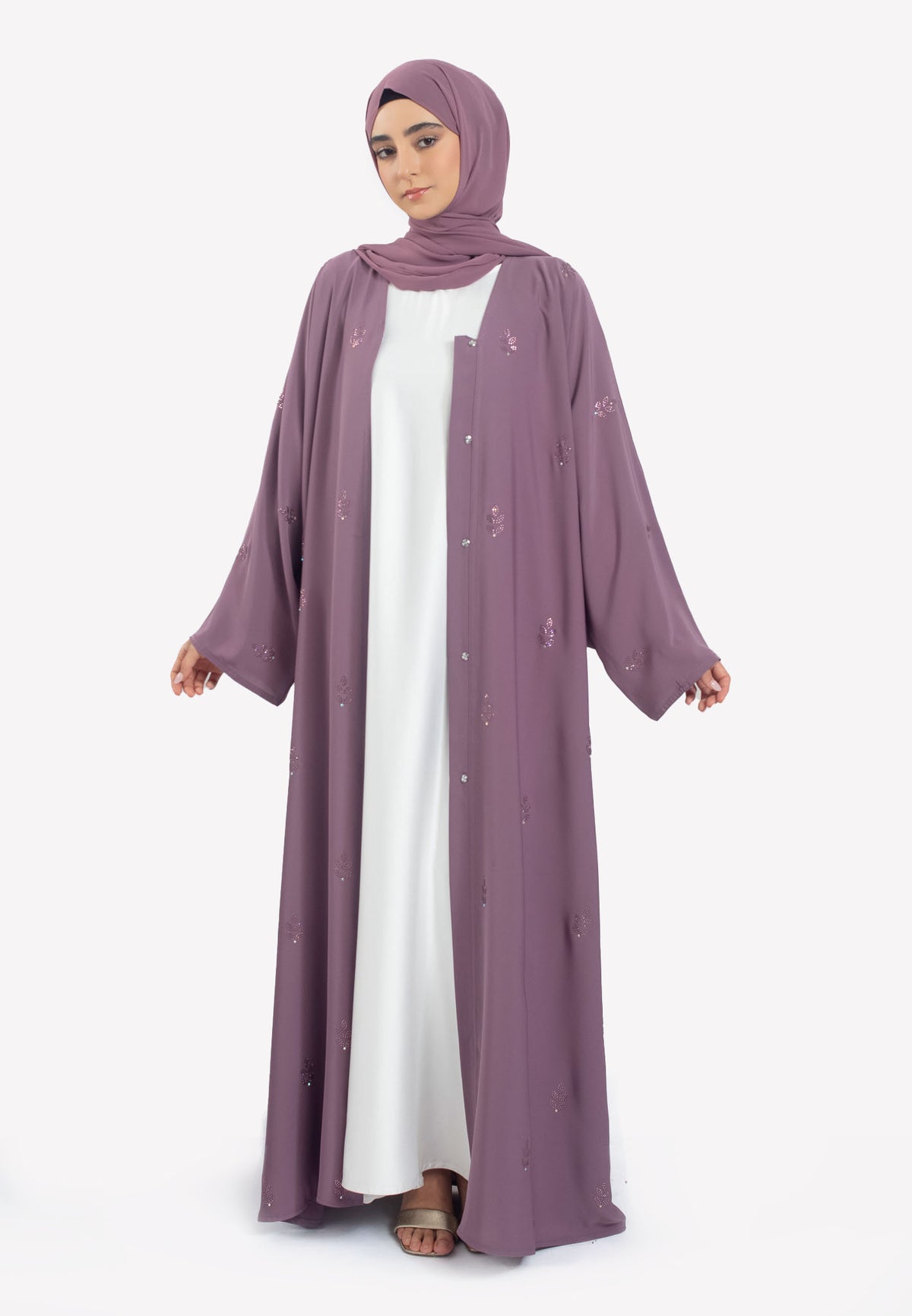 Mulberry Swarovski Open Abaya