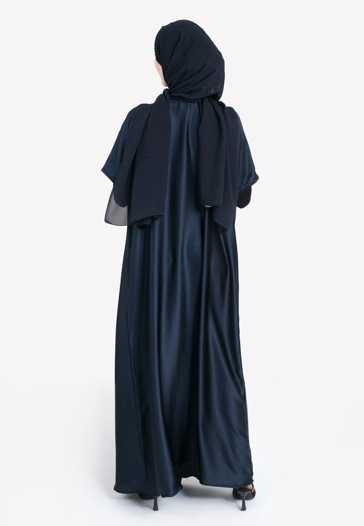 Navy Crepe Satin Inner Dress