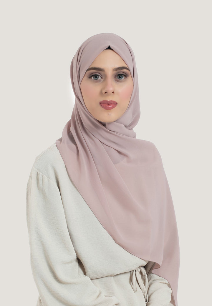 Nude Crepe Chiffon Hijab