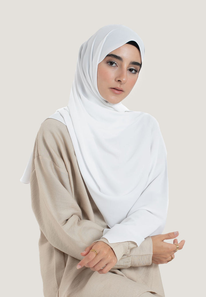 Off-White Georgette Hijab