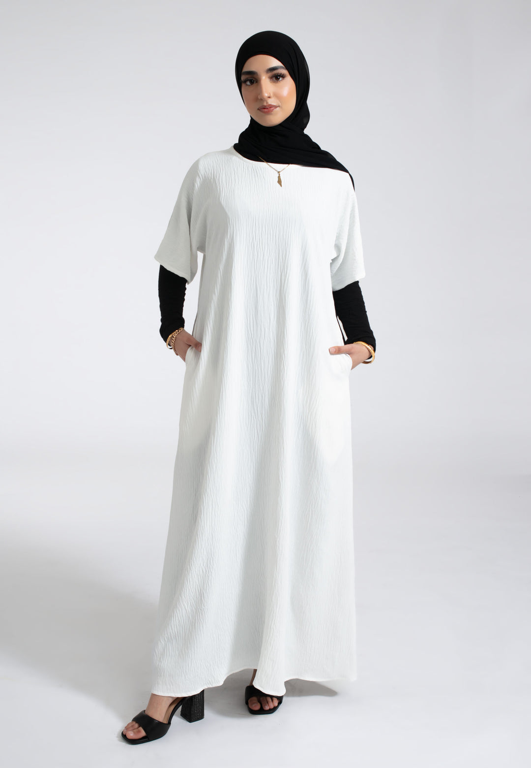 Off-White Inner Slip DressWith Pockets Hayah Al-Muslimah Online