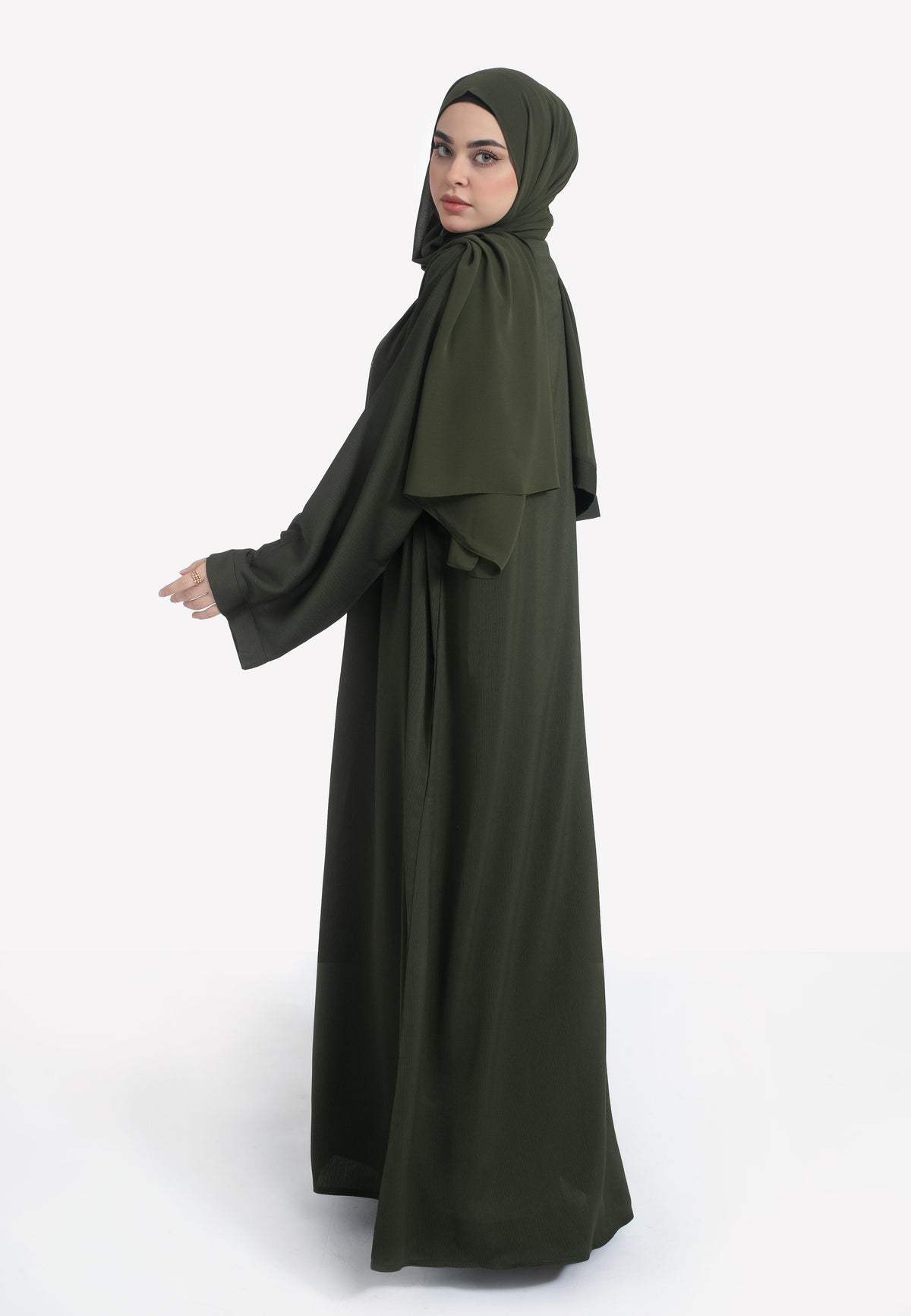 Side of Olive Green Abaya