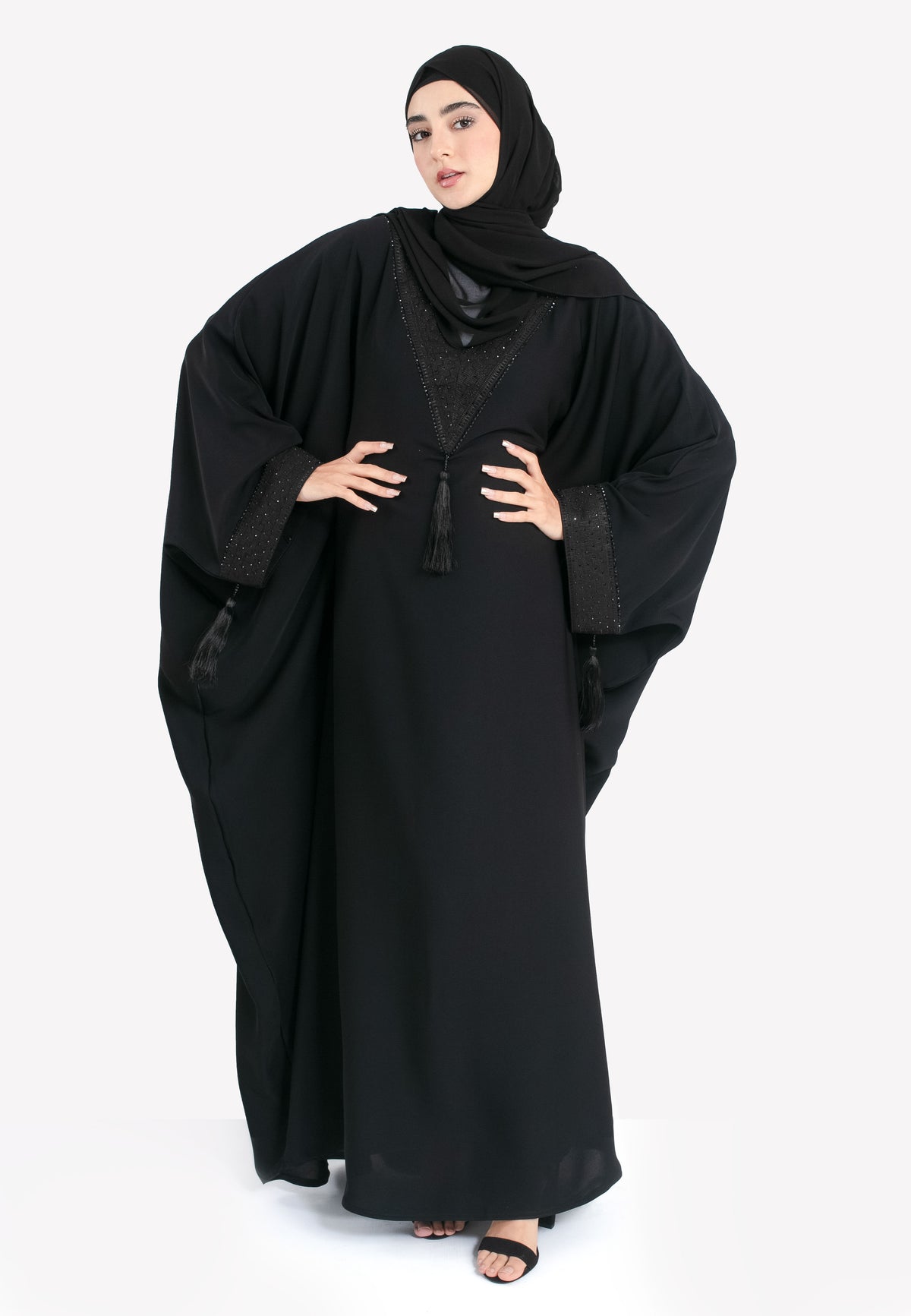 Black on Black Tatreez Farasha - Front