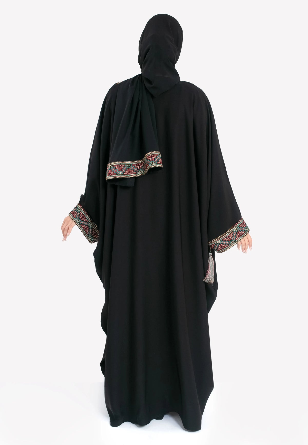 Back of Palestinian Inspired Batwing Abaya