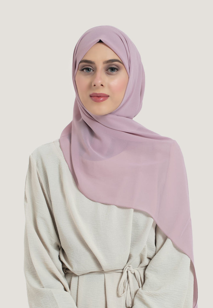 Pink Crepe Chiffon Hijab