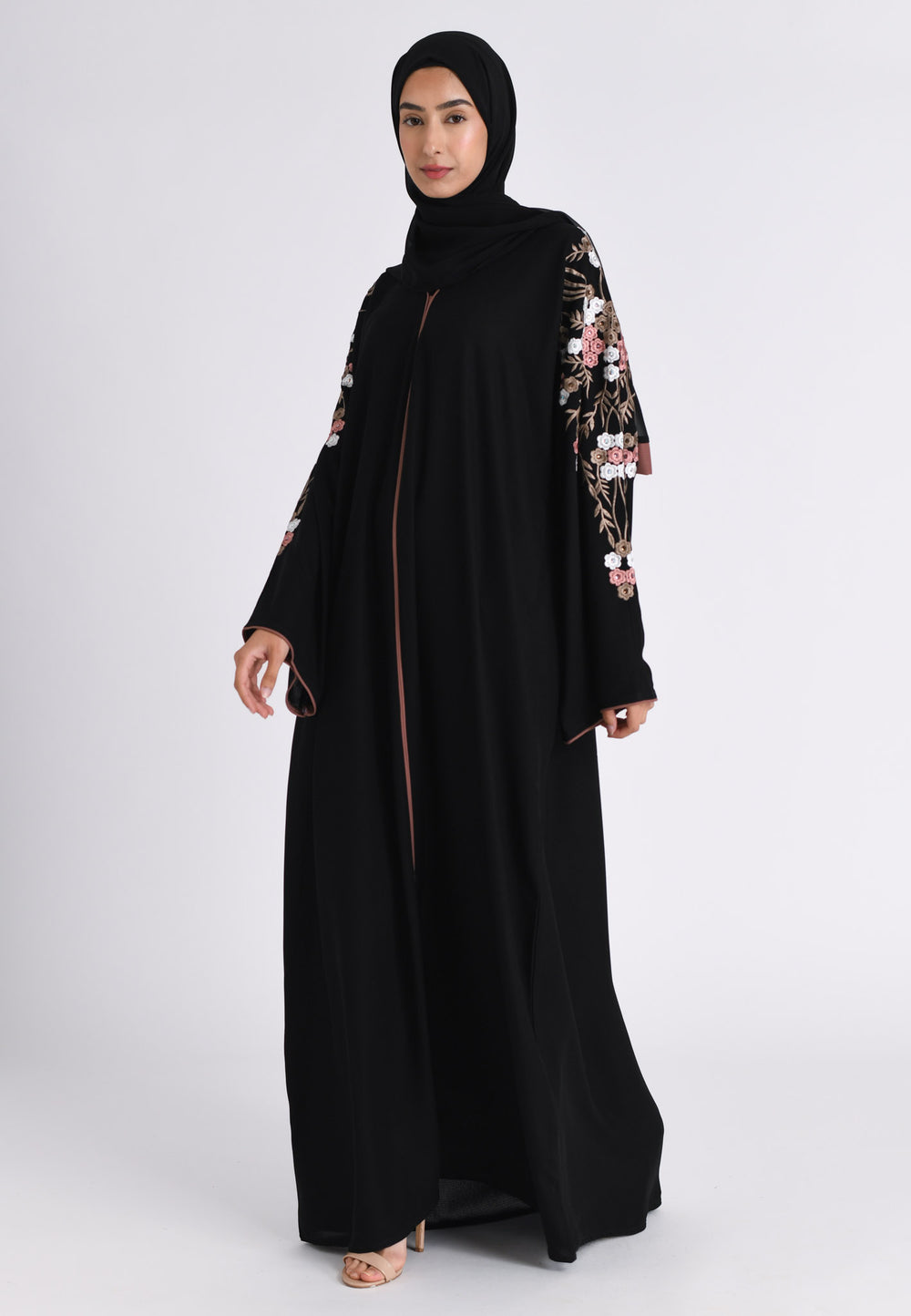 Floral Embroidered Closed Abaya