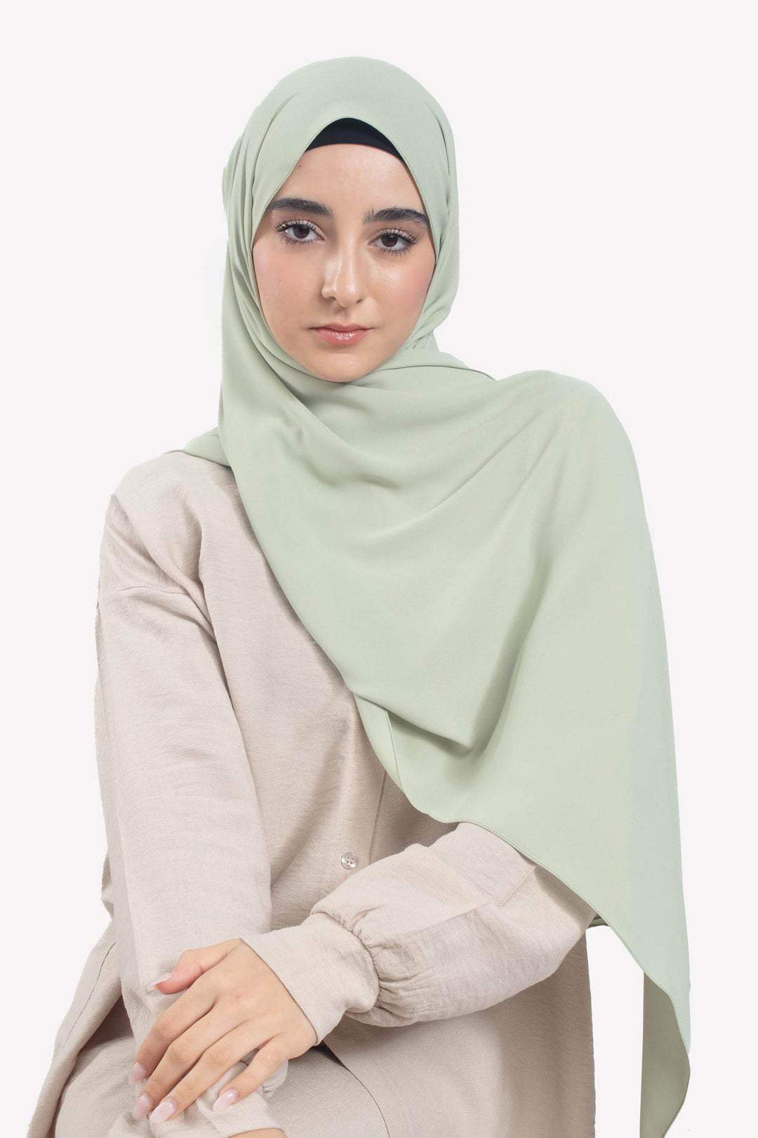 Pistachio Georgette Hijab