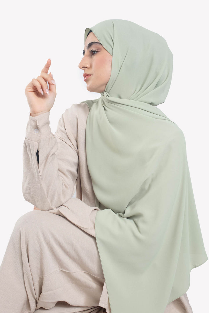 Pistachio Georgette Hijab